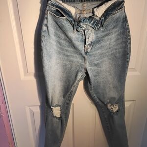 Fashion Nova High Rise Light Blue Jeans